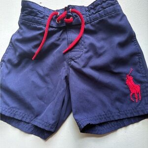 Polo by Ralph Lauren Blue and Red Classic Boy Swim Shorts